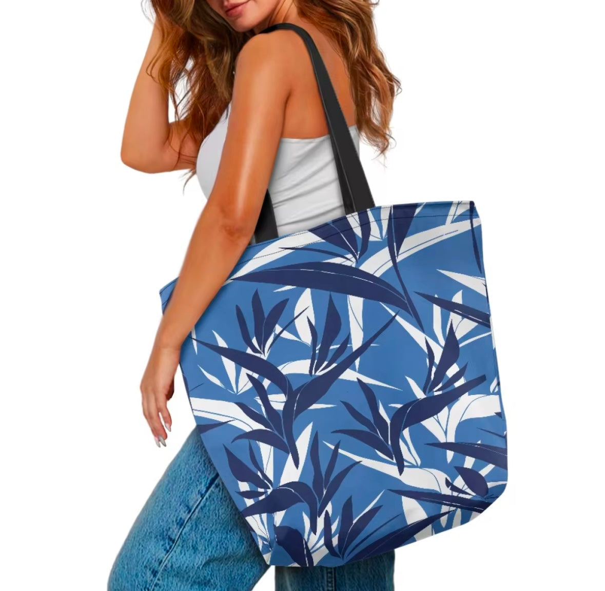 Blue Birds Of Paradise Canvas Bag