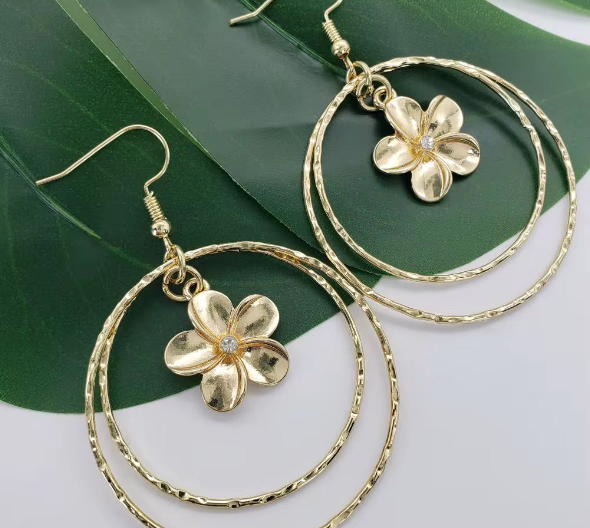 Gold Double Hoop Earrings