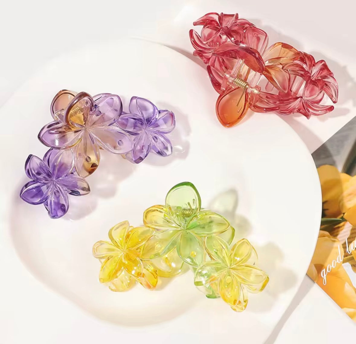 Plumeria Flower Hair Clip