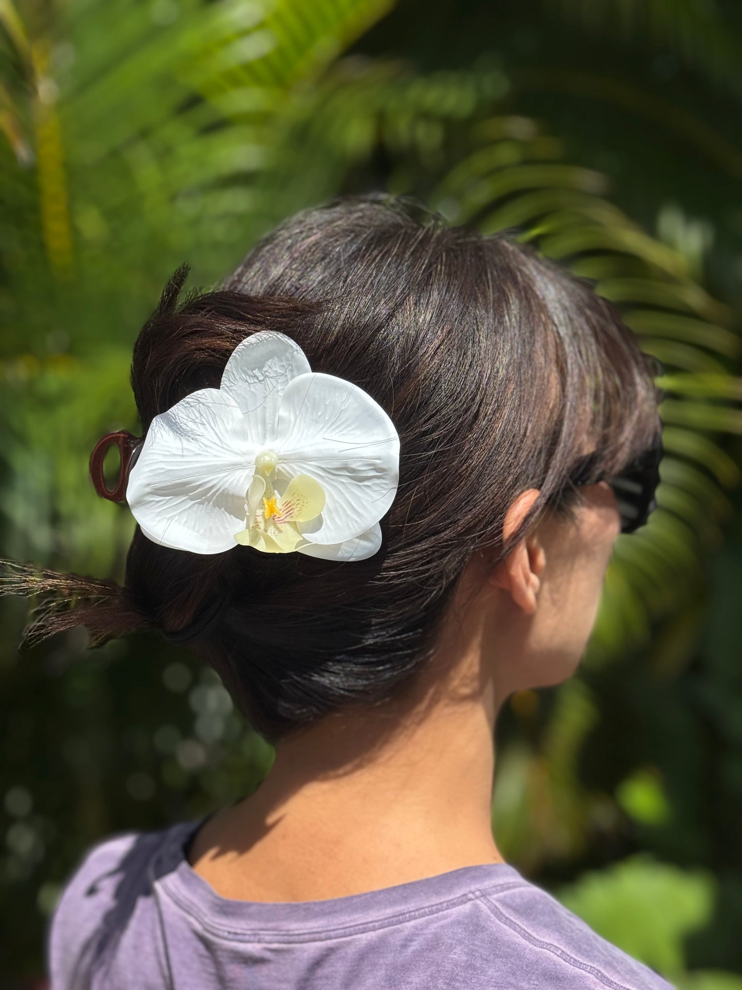 White Orchid Hair Clip