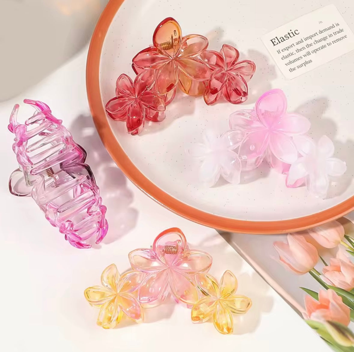 Plumeria Flower Hair Clip