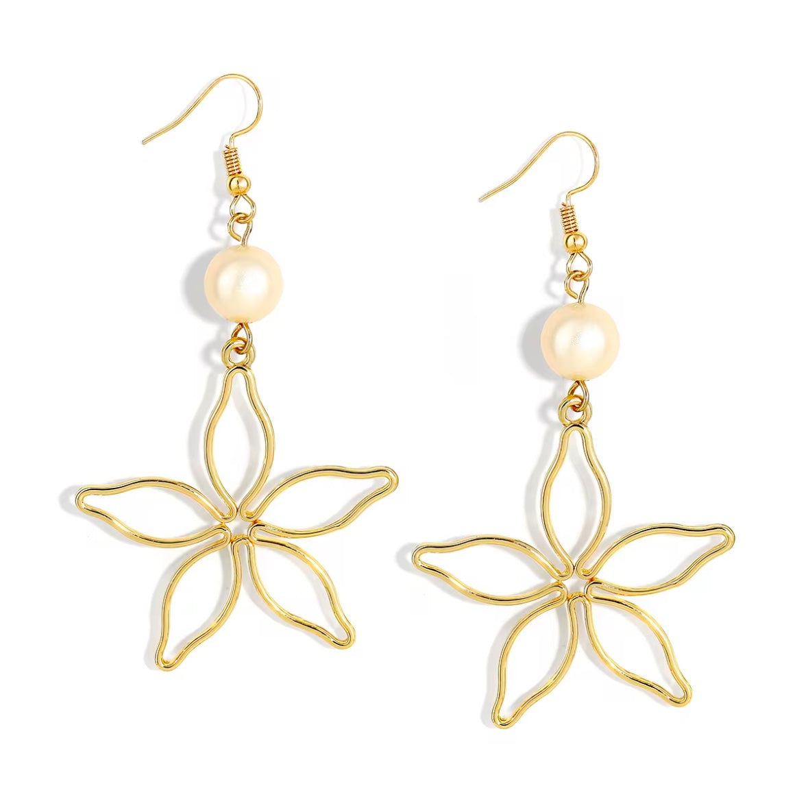 Pearl Islander Star Earrings