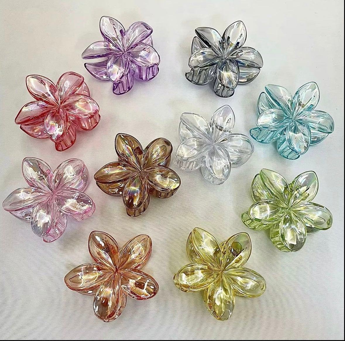 Plumeria Claw Clips