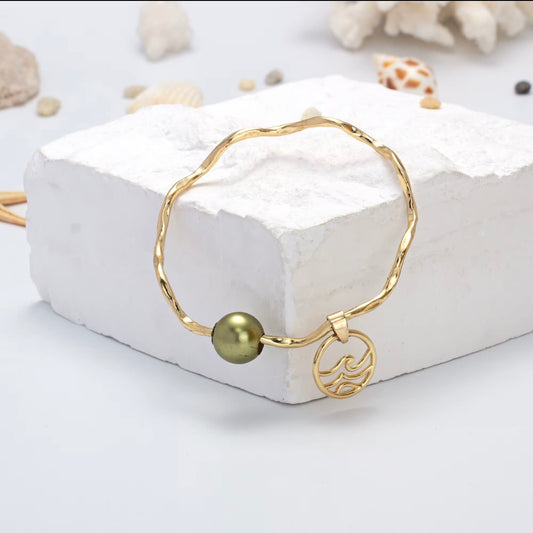 Green Wave Bracelet By Itself