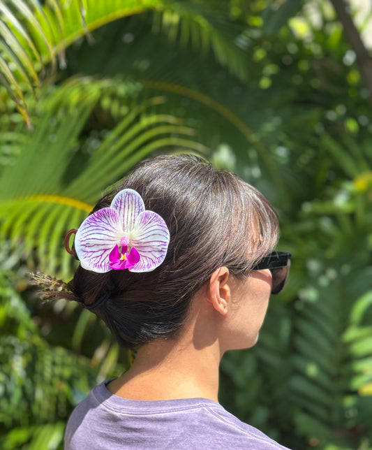 Purple Orchid Hair Clip
