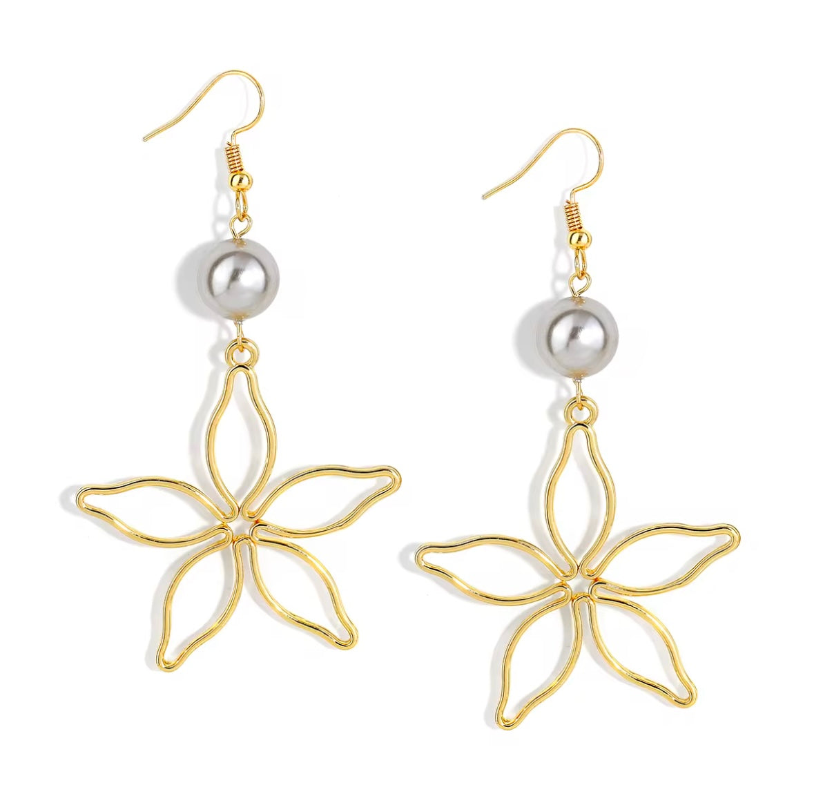 Pearl Islander Star Earrings